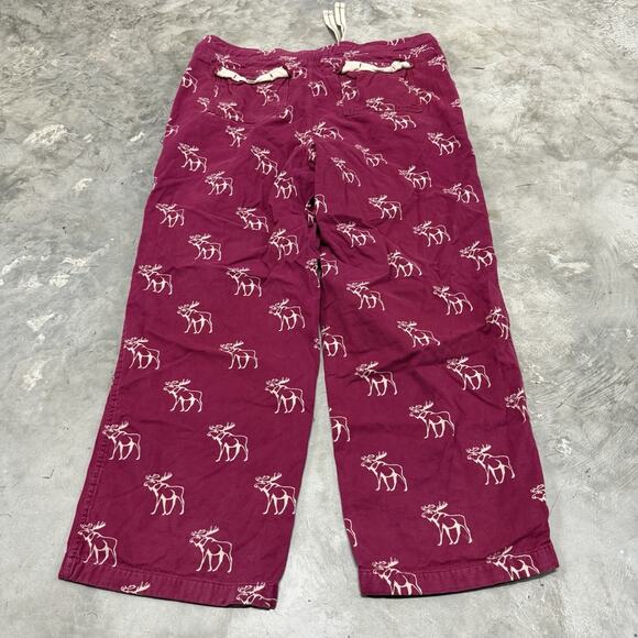 Abercrombie & Fitch Pants Mens Red Moose Sleepwear Vintage Y2K Size XL - Picture 4 of 6